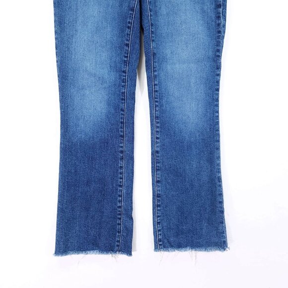 Madewell Jeans Women's 26 Blue Denim Mid-Rise Kick Out Bootcut Leg Zip Fly Retro - Picture 11 of 14